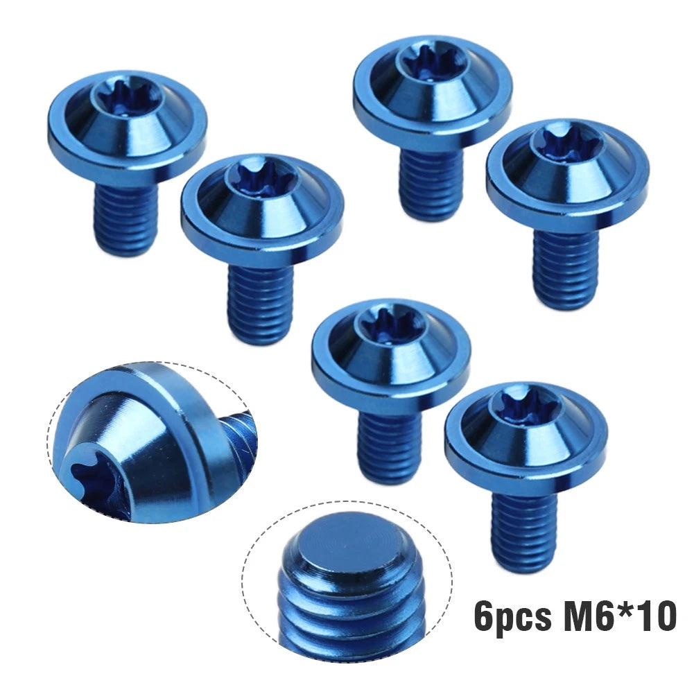6pcs M6x10mm Titanium Alloy Torx Head Bolts for Motorcycle