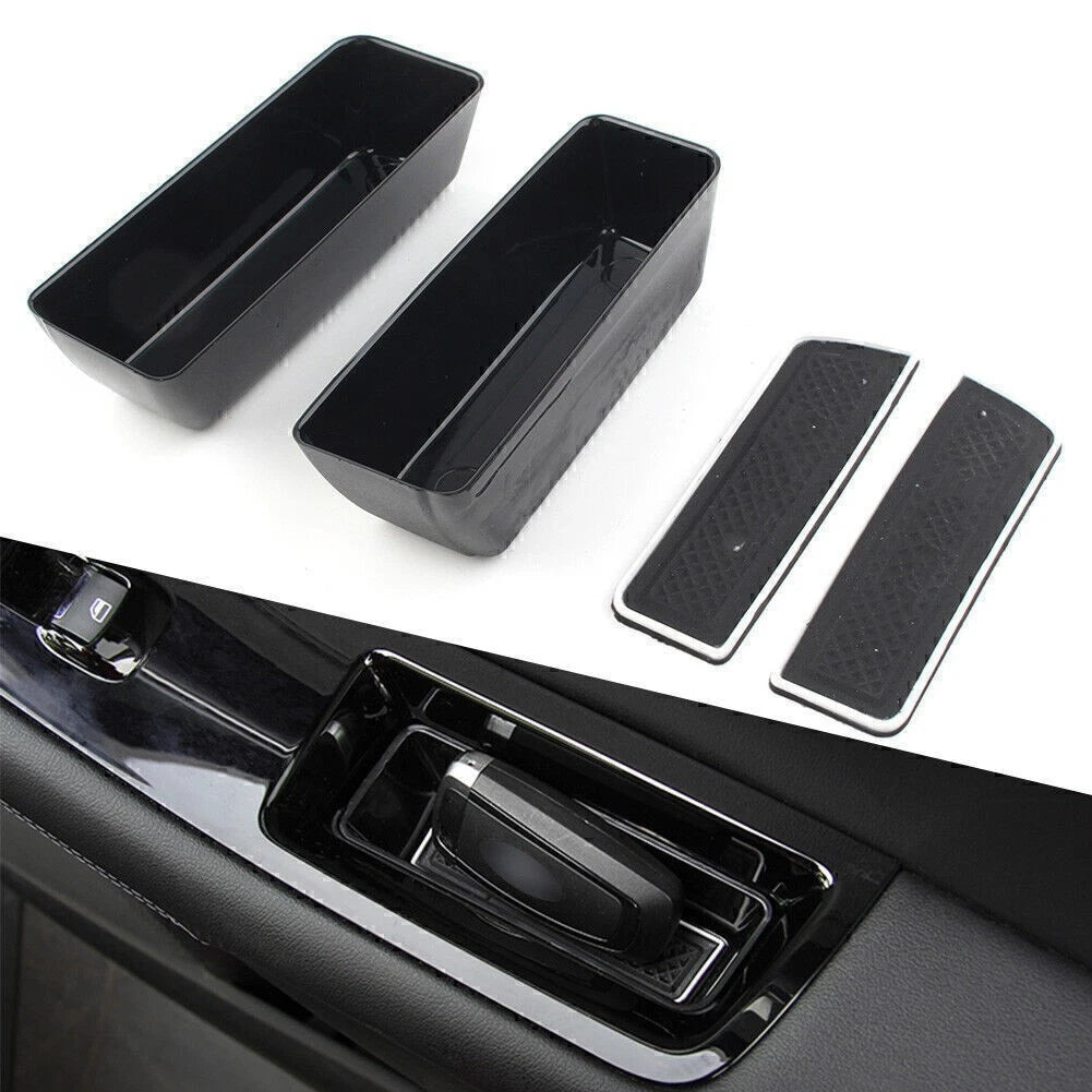 Front Door Handle Armrest Storage Box Tray Kit for Ford Edge (2015–2018)