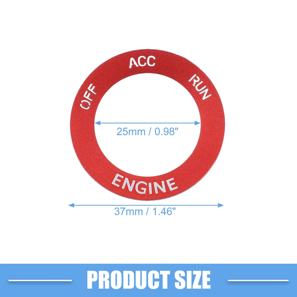 Engine Start Button Sticker for Dodge Challenger (2015–2024) Aluminum Red