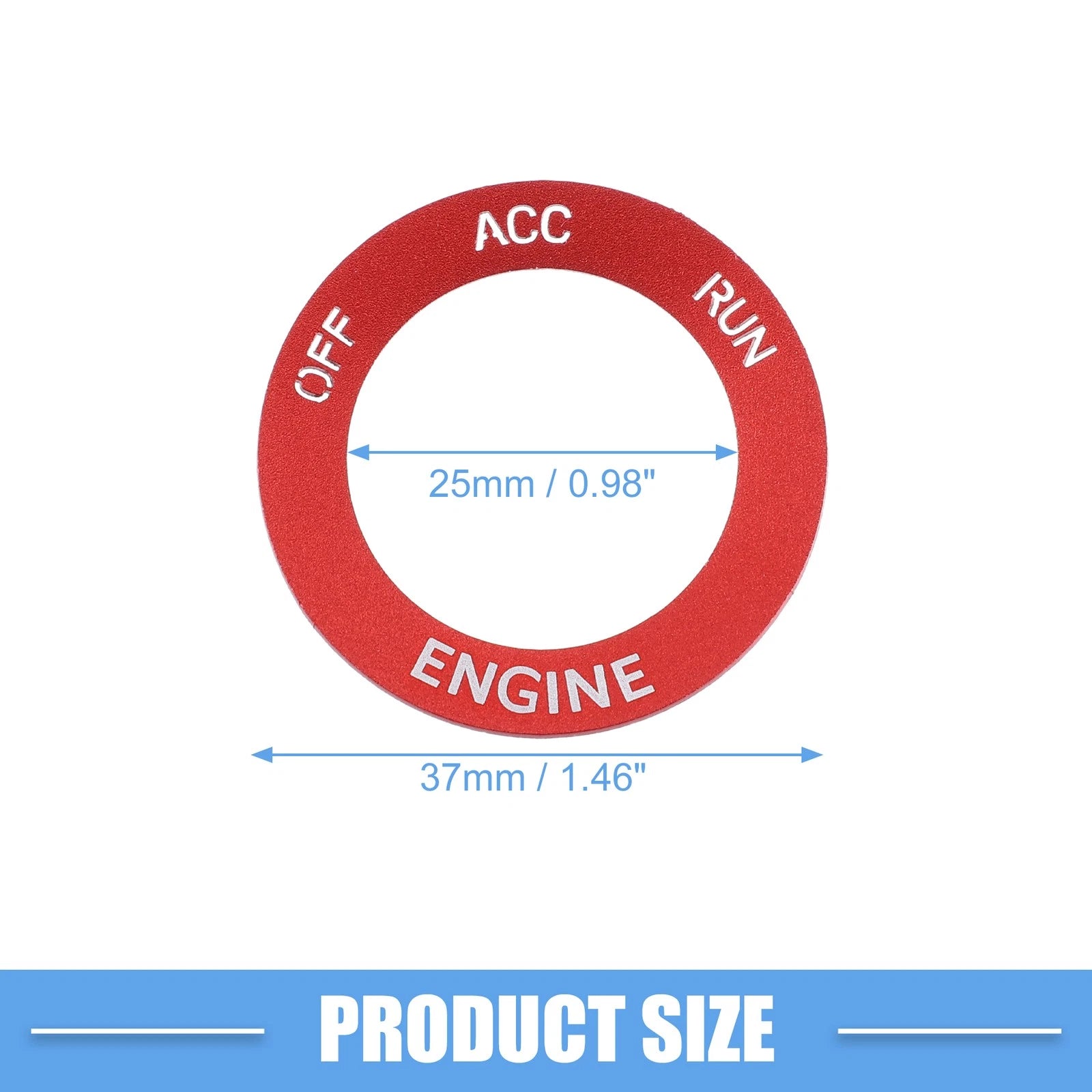 Engine Start Button Sticker for Dodge Challenger (2015–2024) Aluminum Red