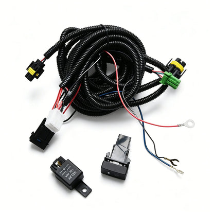 Fog Light Wiring Harness Kit with LED Switch for Ford Focus Mustang (2012–2018)