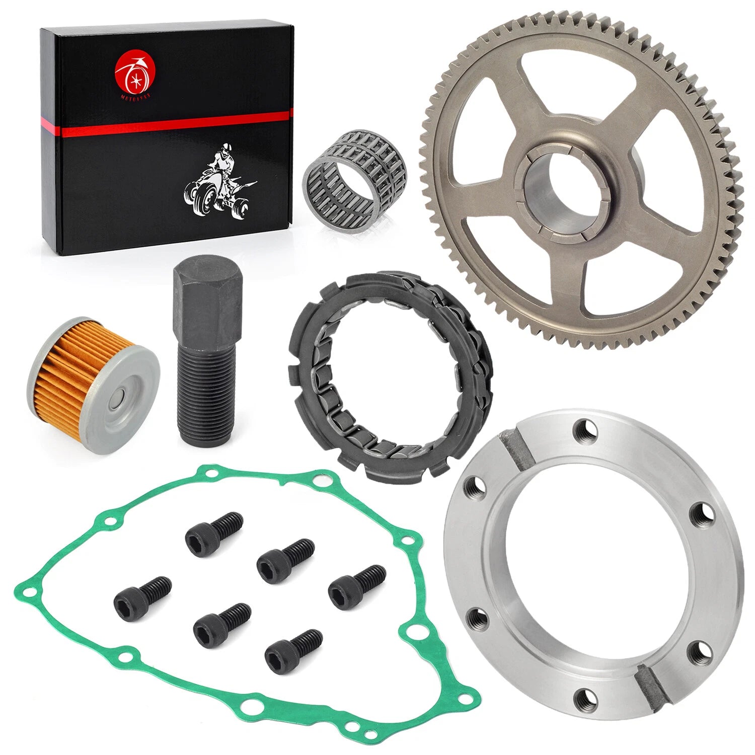 Starter Clutch Gear Bearing Gasket Oil Filter for Honda Sportrax TRX400EX (1999–2008)
