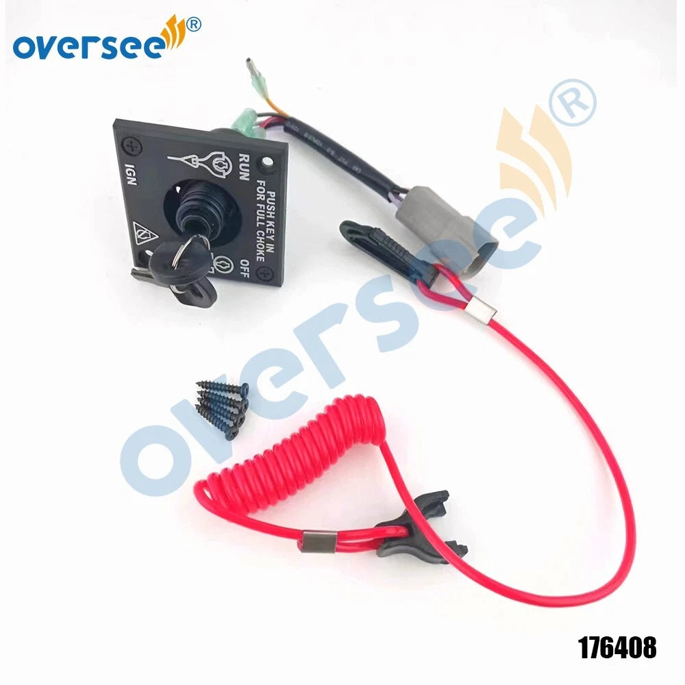Single Engine Ignition Starter Cut Off Key Switch Kit for Johnson (W/CO)