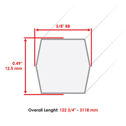 Deck Belt 5/8 Inch Heavy Duty for John Deere Utility LVU21854 (2007–2011)