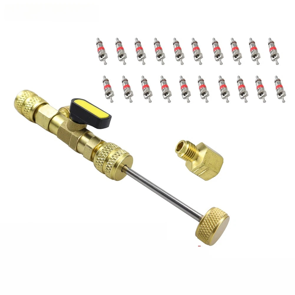 Valve Core Remover Copper Construction Easy Three-step Operation For R22