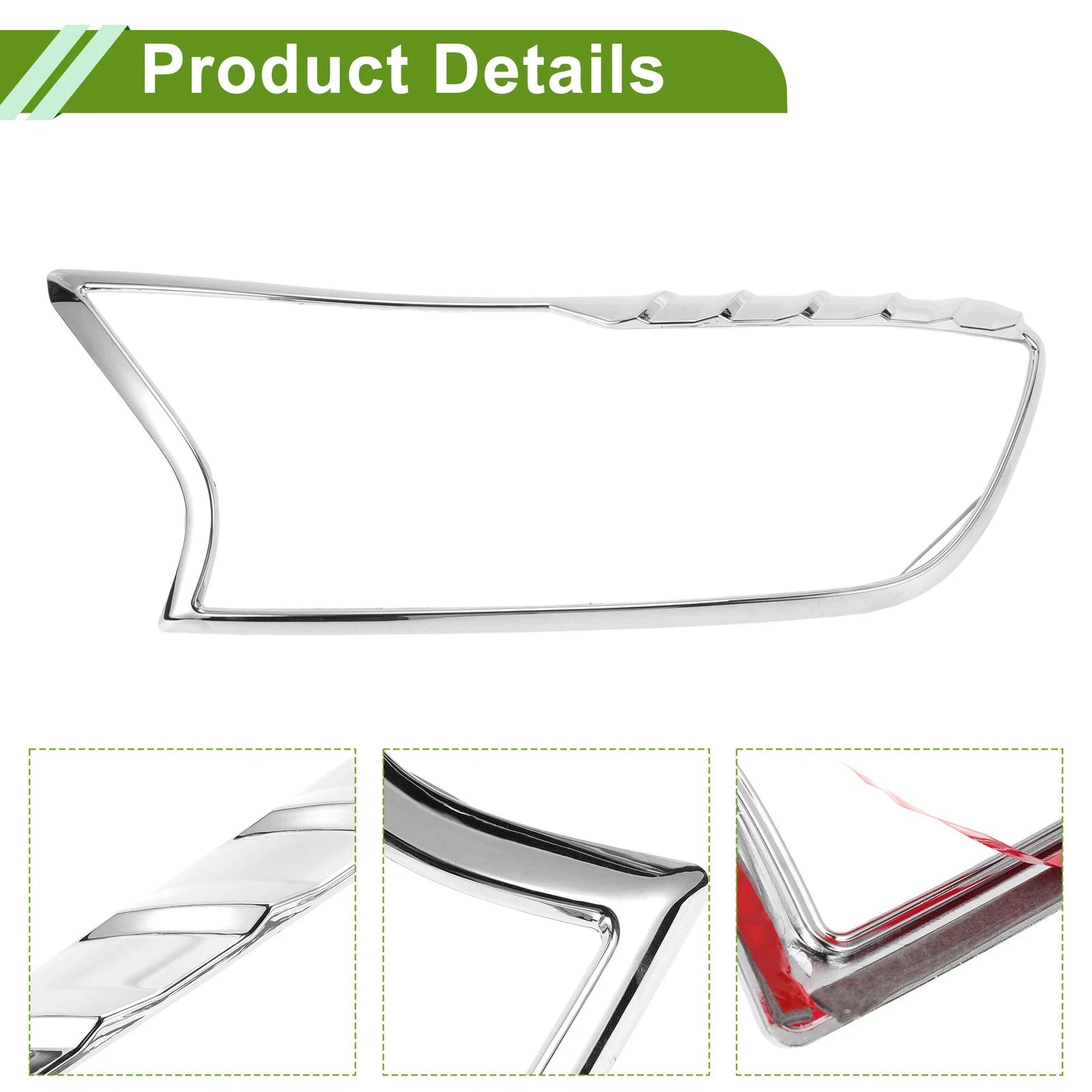 Pair Headlight Trim Bezel for Ford Ranger (2015–2021)