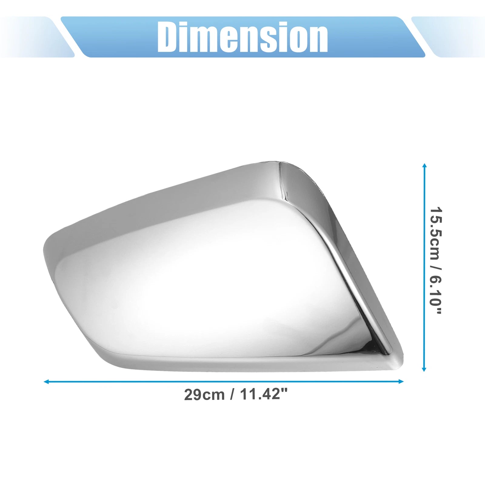 Pair Chrome Plated Half Mirror Covers for Chevrolet Impala (2014–2020)