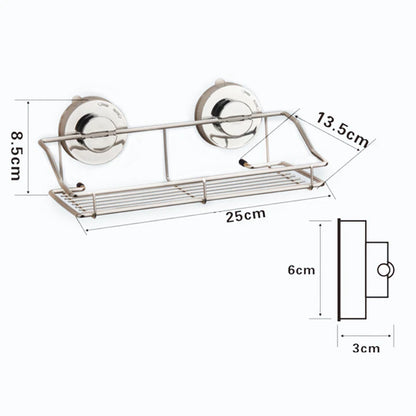 Suction Cup Rack for Bath Items Storage (No Drilling)
