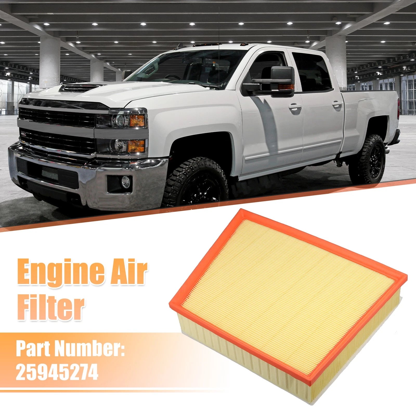 Engine Air Filter Replacement for Chevrolet Silverado GMC Sierra 6.6L (2011–2016)