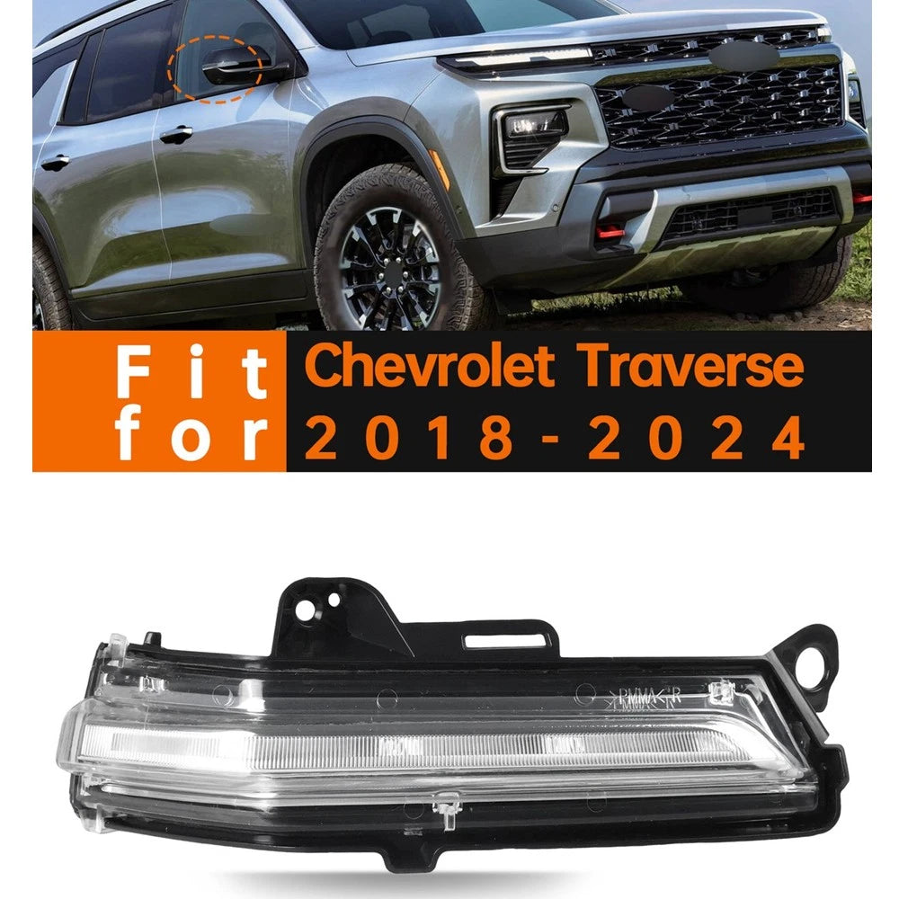 Right Side LED Mirror Turn Signal Light for Chevy Traverse (2018–2024) 84206439