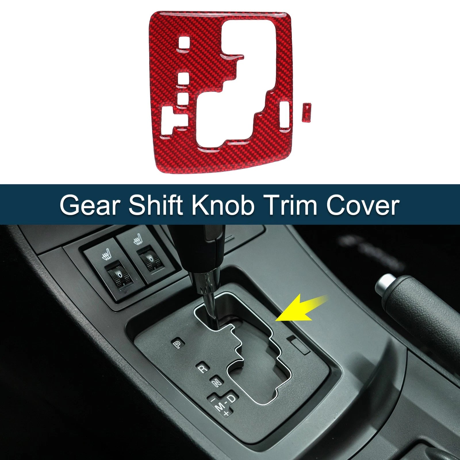 Gear Shift Knob Cover Decal Sticker for Mazda 3 Axela (2010–2013) Red
