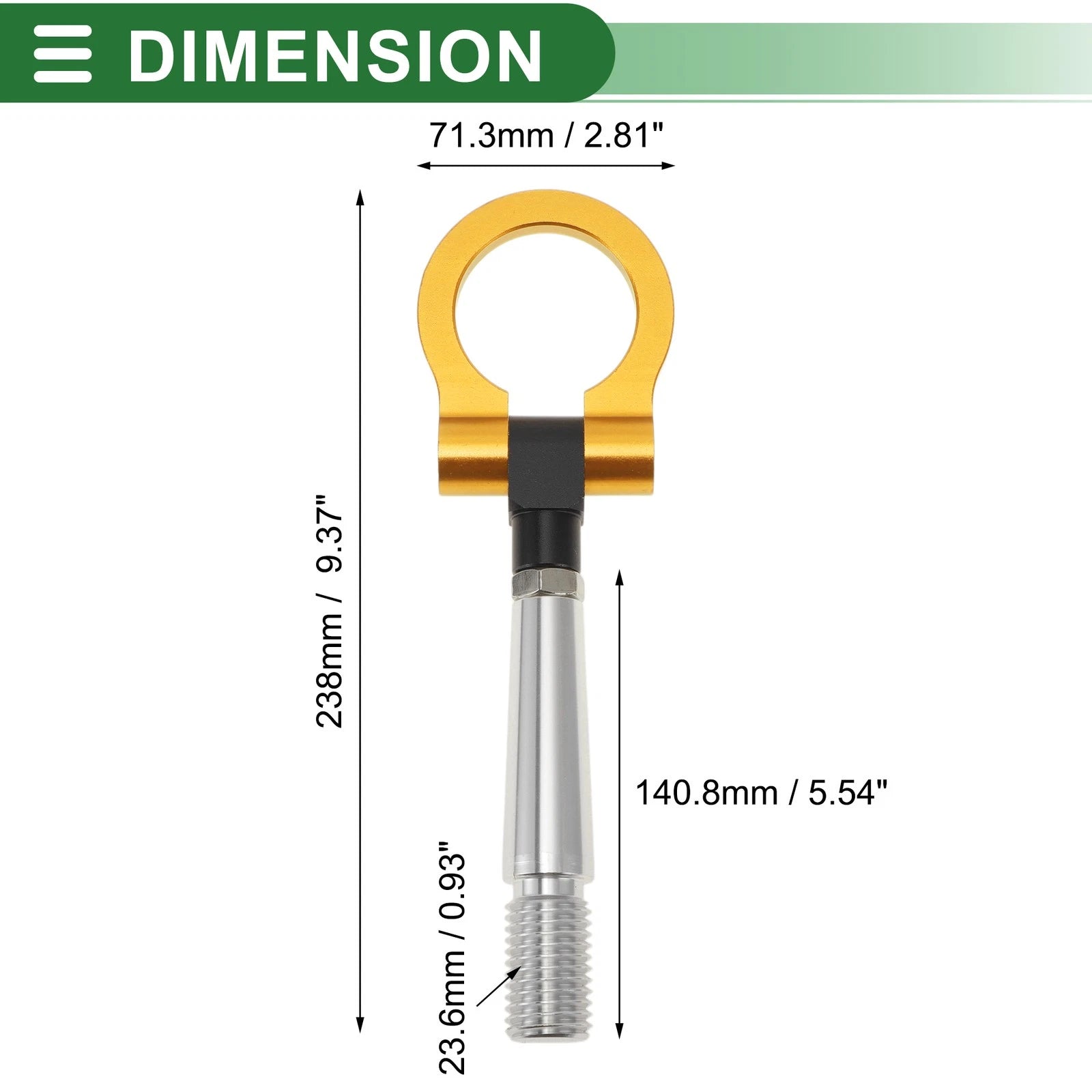 Tow Hook for Mitsubishi Lancer ES 2007–2012 23.6mm Aluminum Alloy