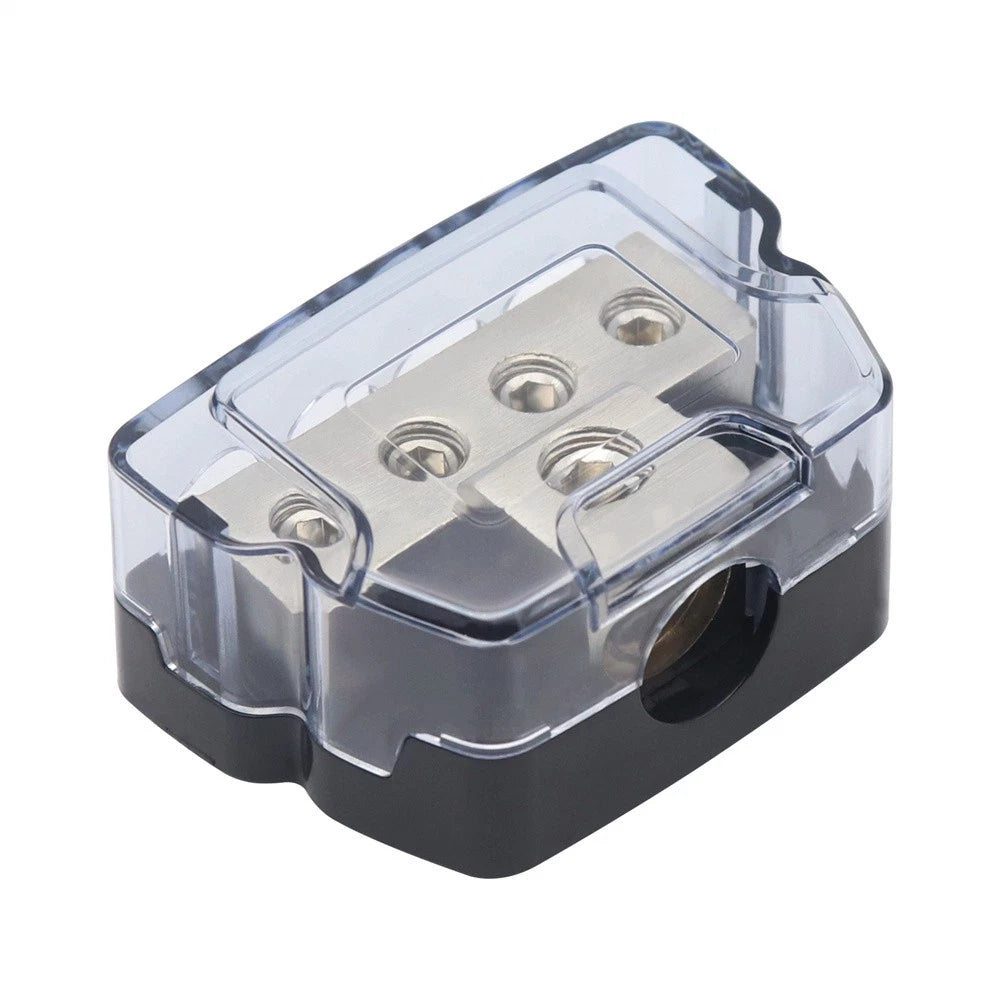 Four 4 Gauge Outputs Power Ground Amp Distribution Block One 0 Gauge Input Kit