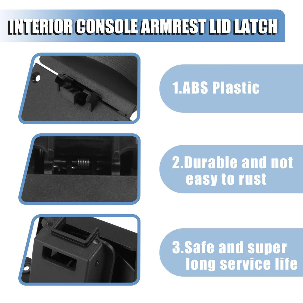 Console Armrest Lid Latch Replacement for Dodge Ram 1500 2500 3500 (2013–2018)