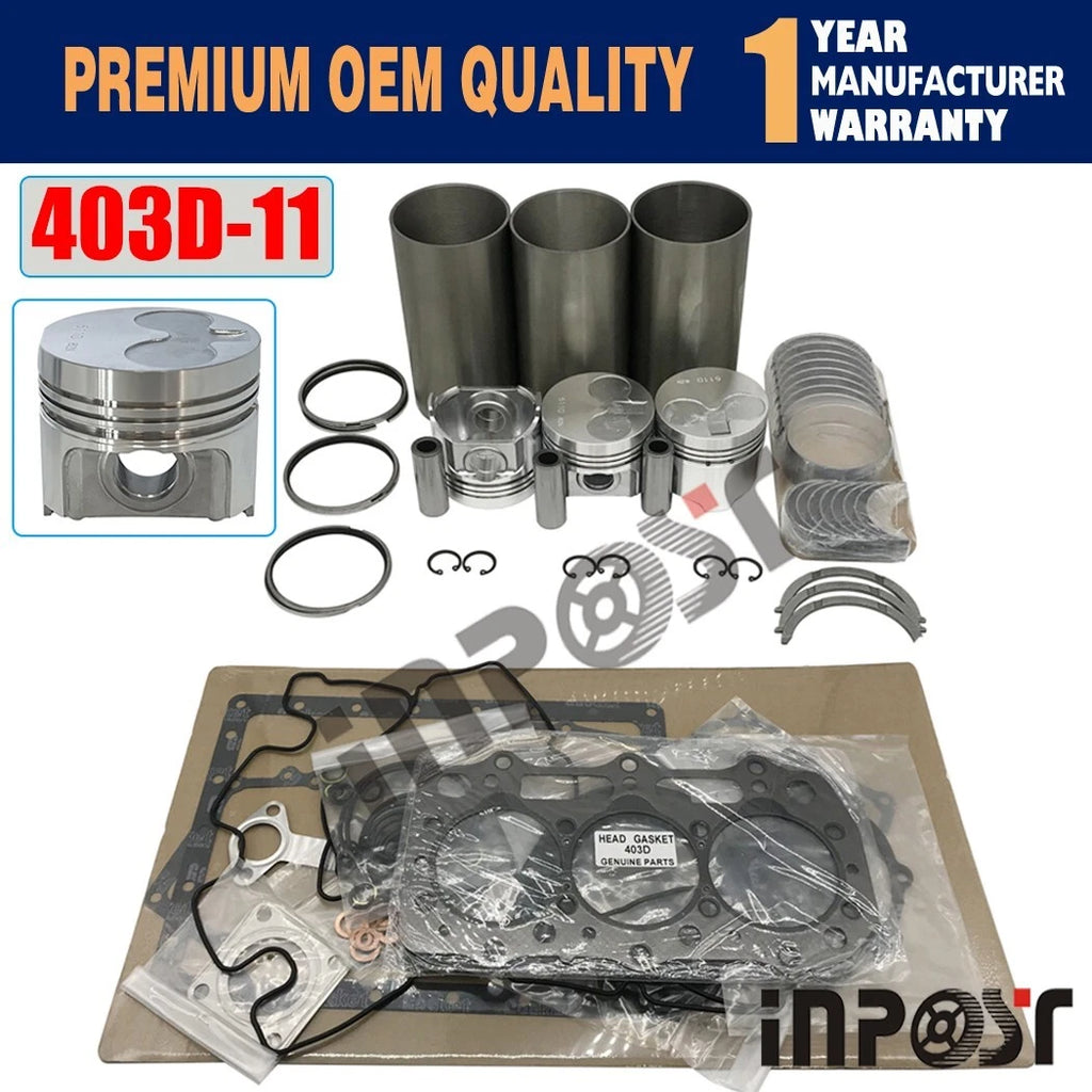 Overhaul Rebuild Kit for Perkins 403D-11, 403C-11 (Backhoe Loader)
