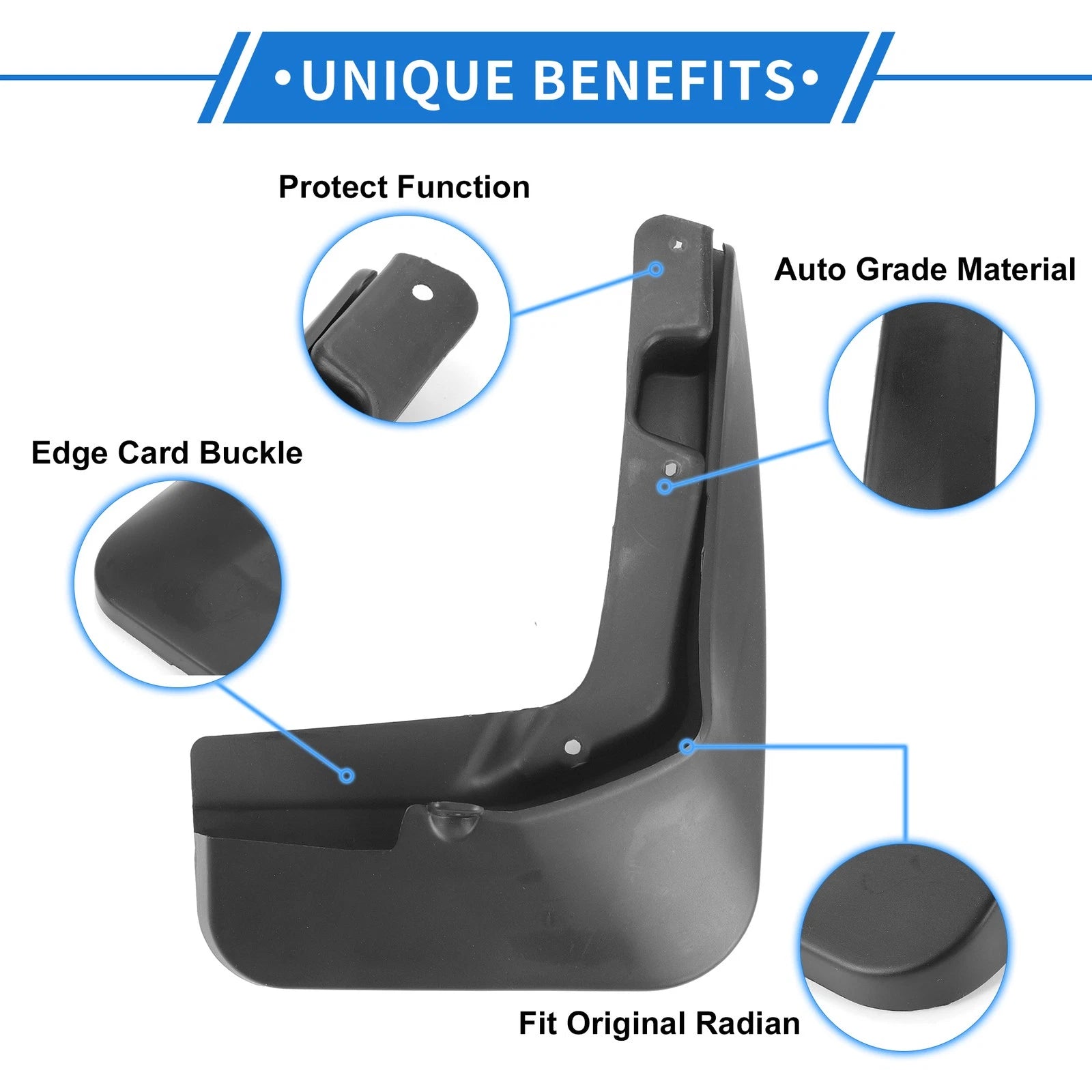 Front Rear Side Mud Flaps Splash Guards for Ford Mondeo MK5 (2013–2022)