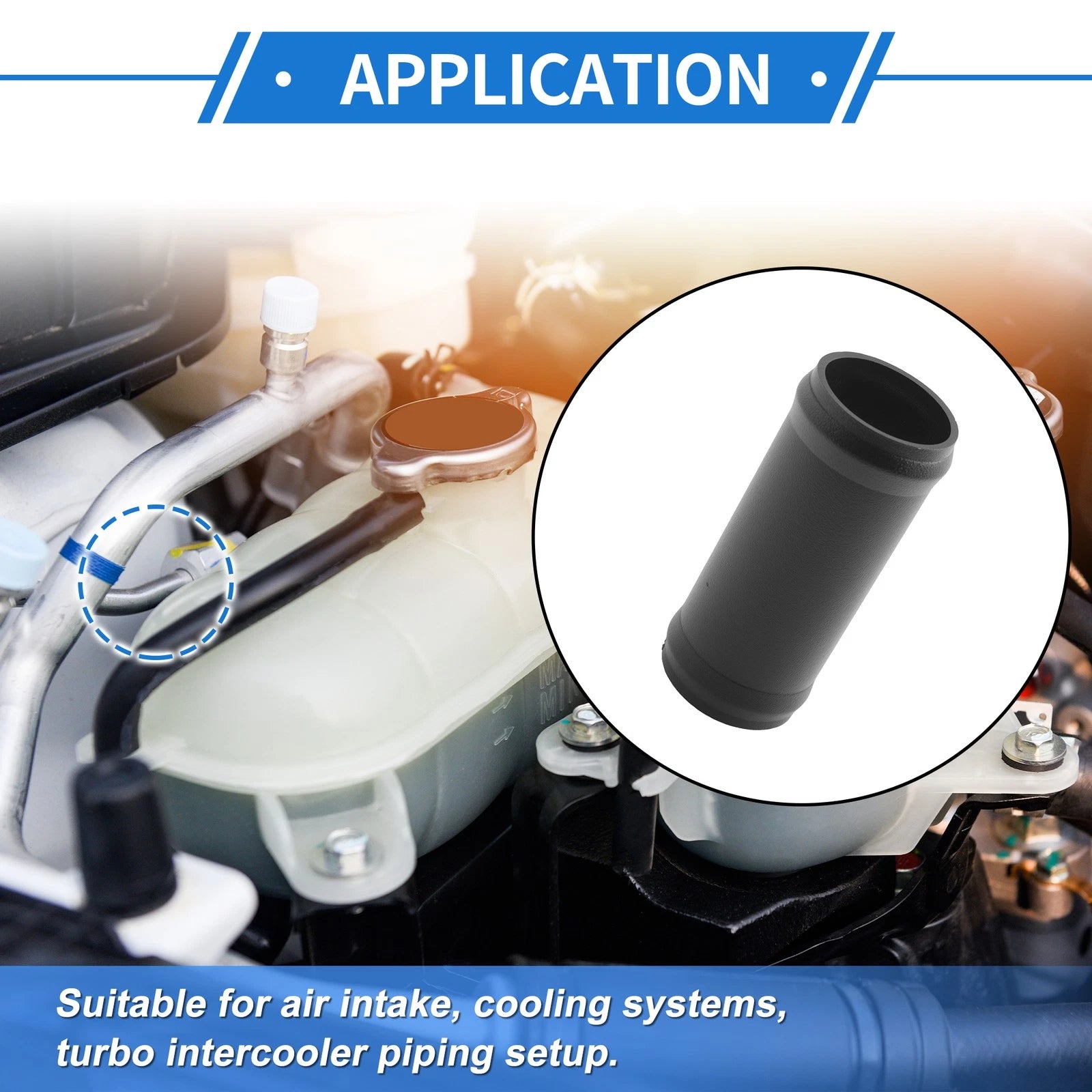 Intercooler Pipe 1.26" OD 3" Length for Universal Applications (0°)
