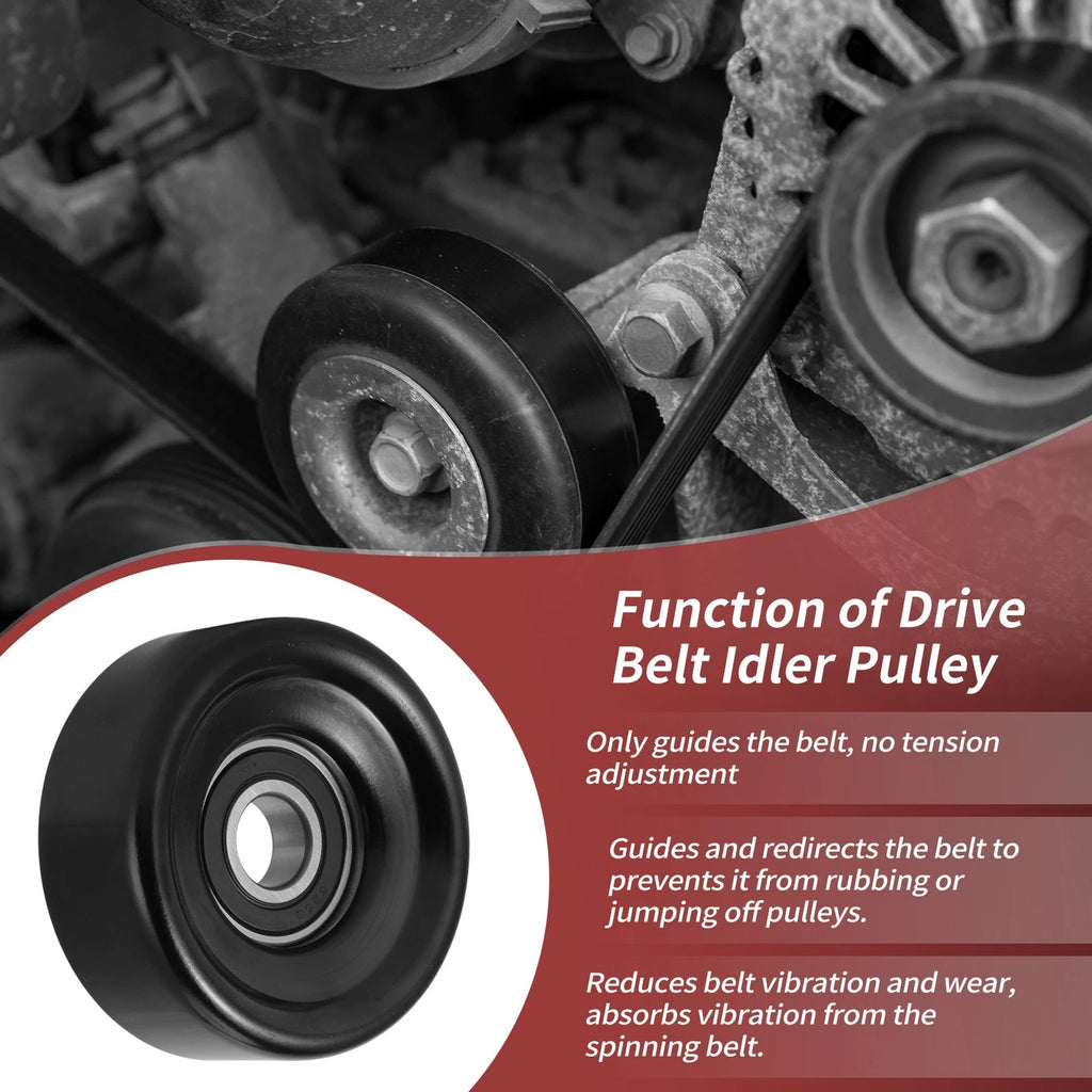 Accessory Drive Belt Idler Pulley Replacement for Subaru Forester Impreza (2009–2014)
