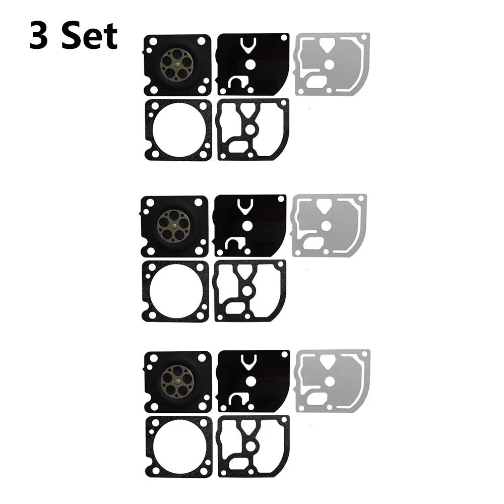Set of 3 Carburetor Gasket Repair Kit for ZAMA GND-105 C1M-EL44 Chainsaw