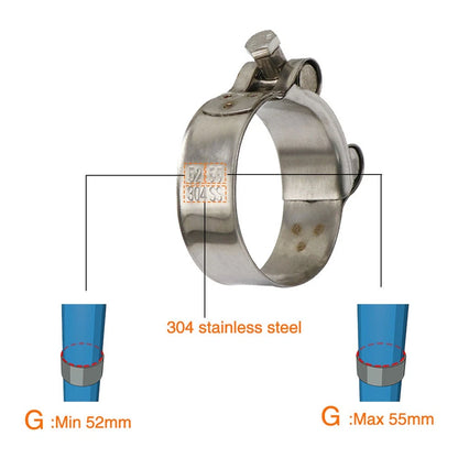 Exhaust Muffler Pipe Clamp for Universal Motorcycles (26-28mm)