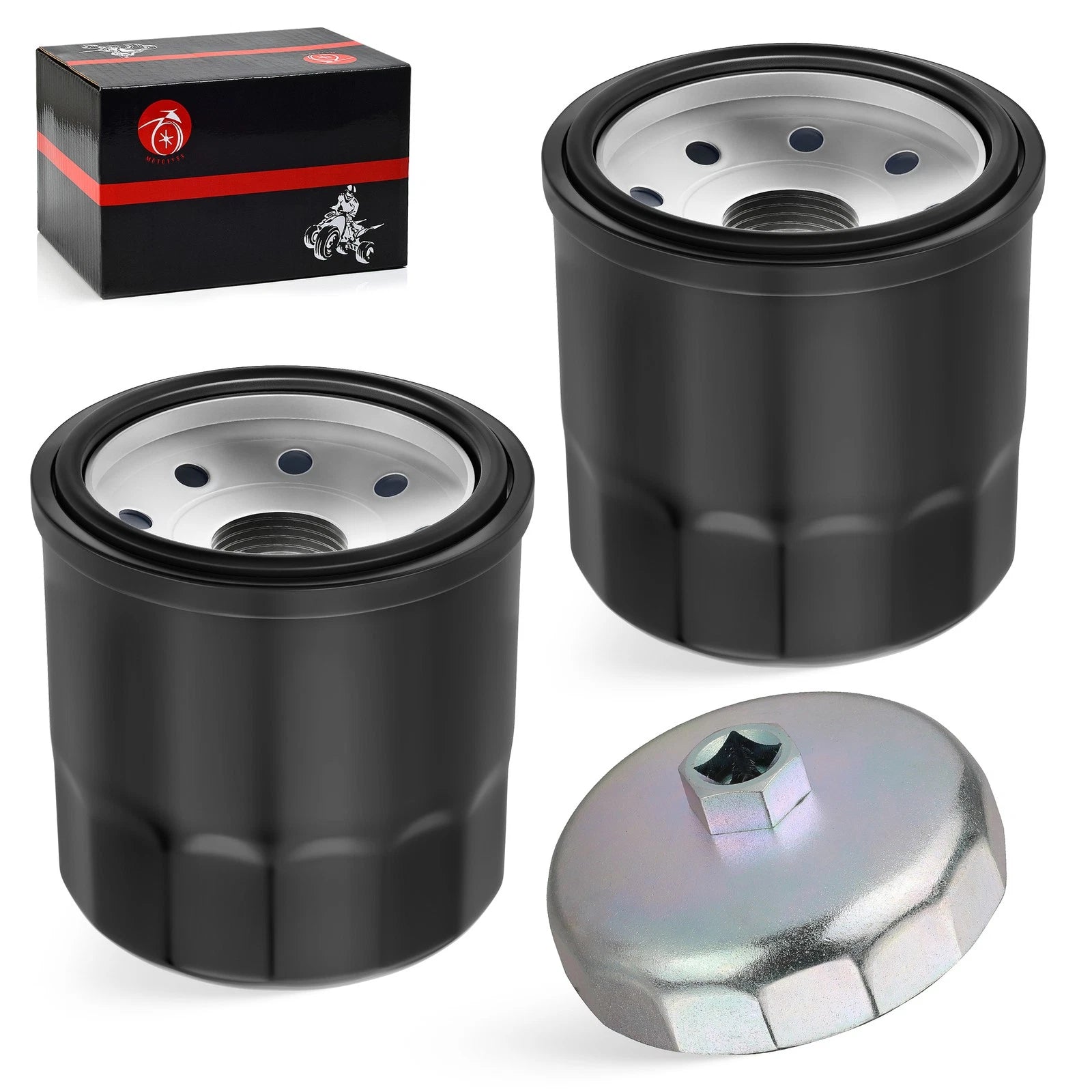 2 Pcs Oil Filter with Wrench Tool for Kawasaki Teryx KRX4 1000 (2023–2024)