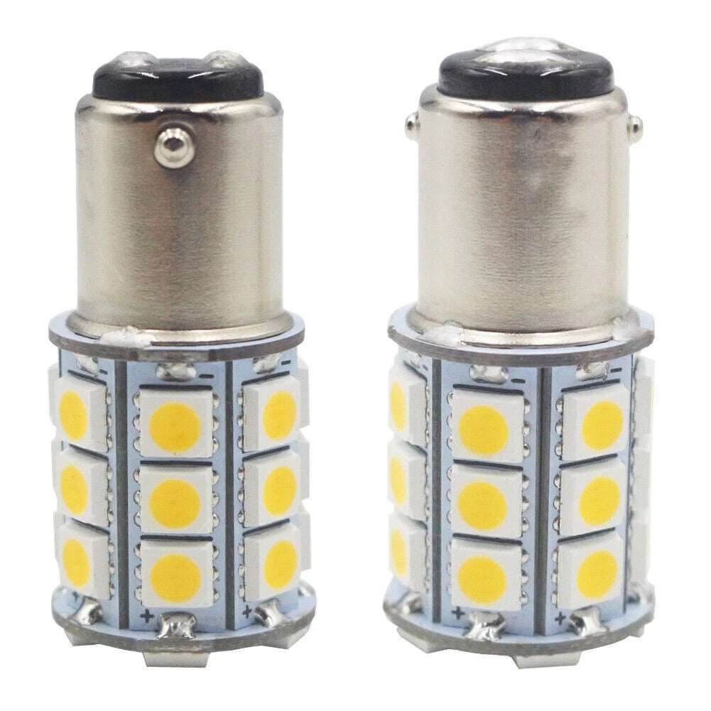 Pair 27-SMD BA15D Cabin Light Bulb for Marine Boat (1004 1076 1142)