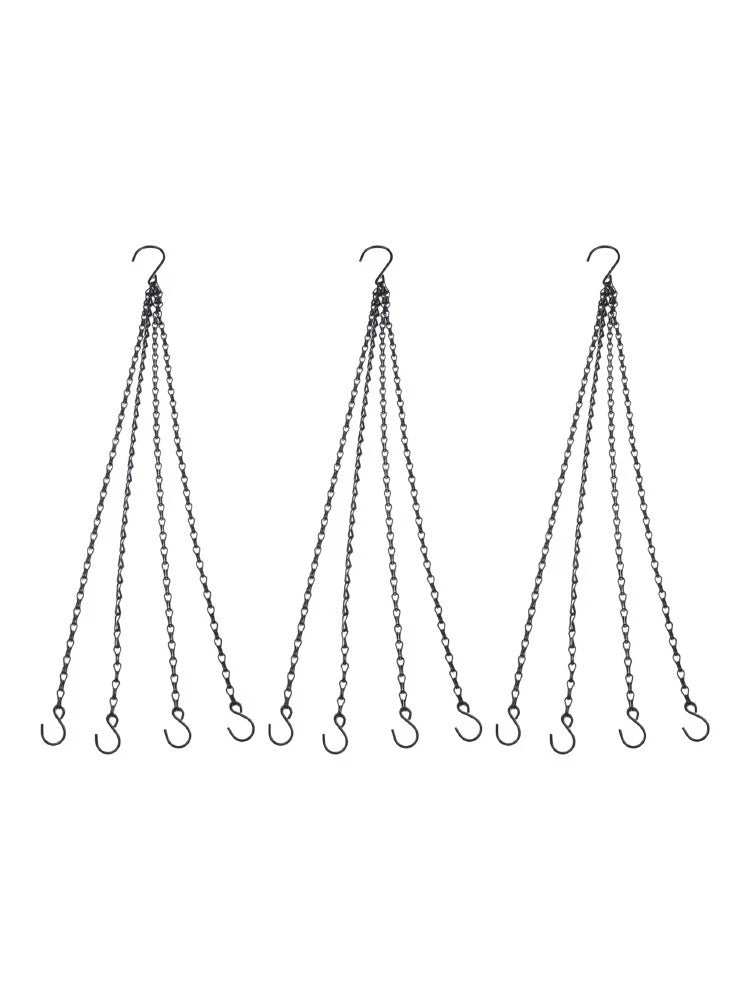 Set of 4 Hanging Basket Chains 23.5" Long for Flower Pots