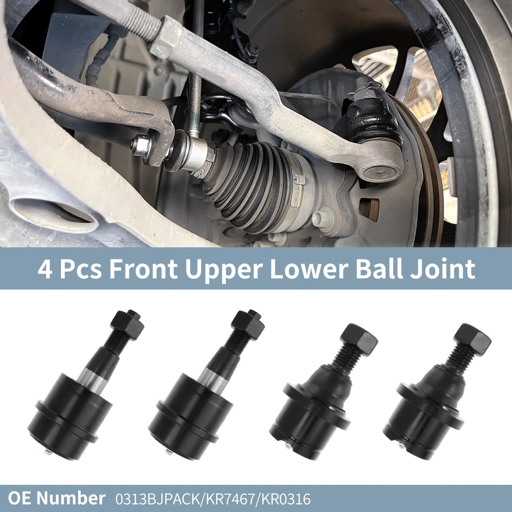 4pcs Upper Lower Ball Joint Replacement Front for Dodge Ram 2500 3500 (2003–2018)