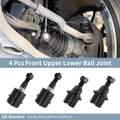 4pcs Upper Lower Ball Joint Replacement Front for Dodge Ram 2500 3500 (2003–2018)