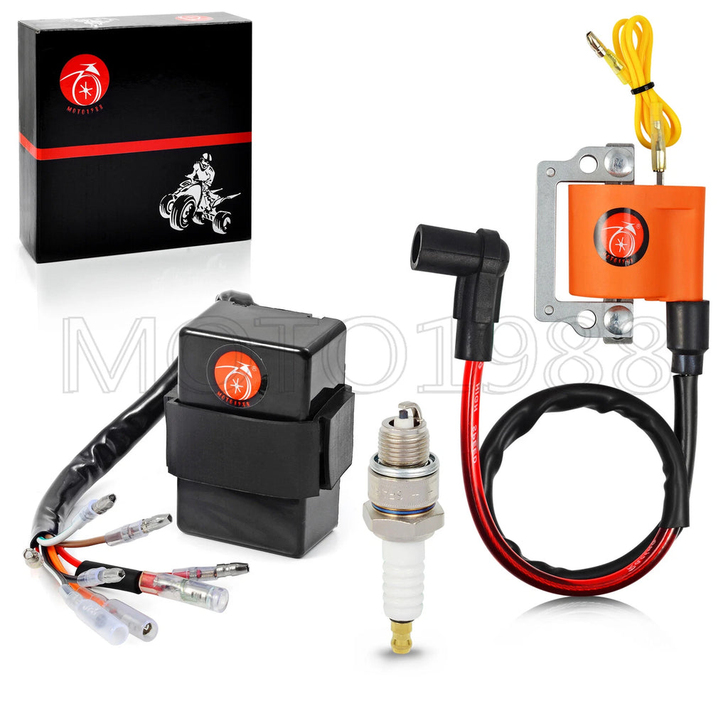 Ignition Coil CDI Box & Spark Plug for Yamaha G1 Golf Cart (1979–1986)