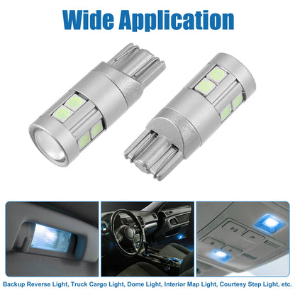 2X T10 194 168 W5W 2825 3030 9SMD Interior LED Bulbs for