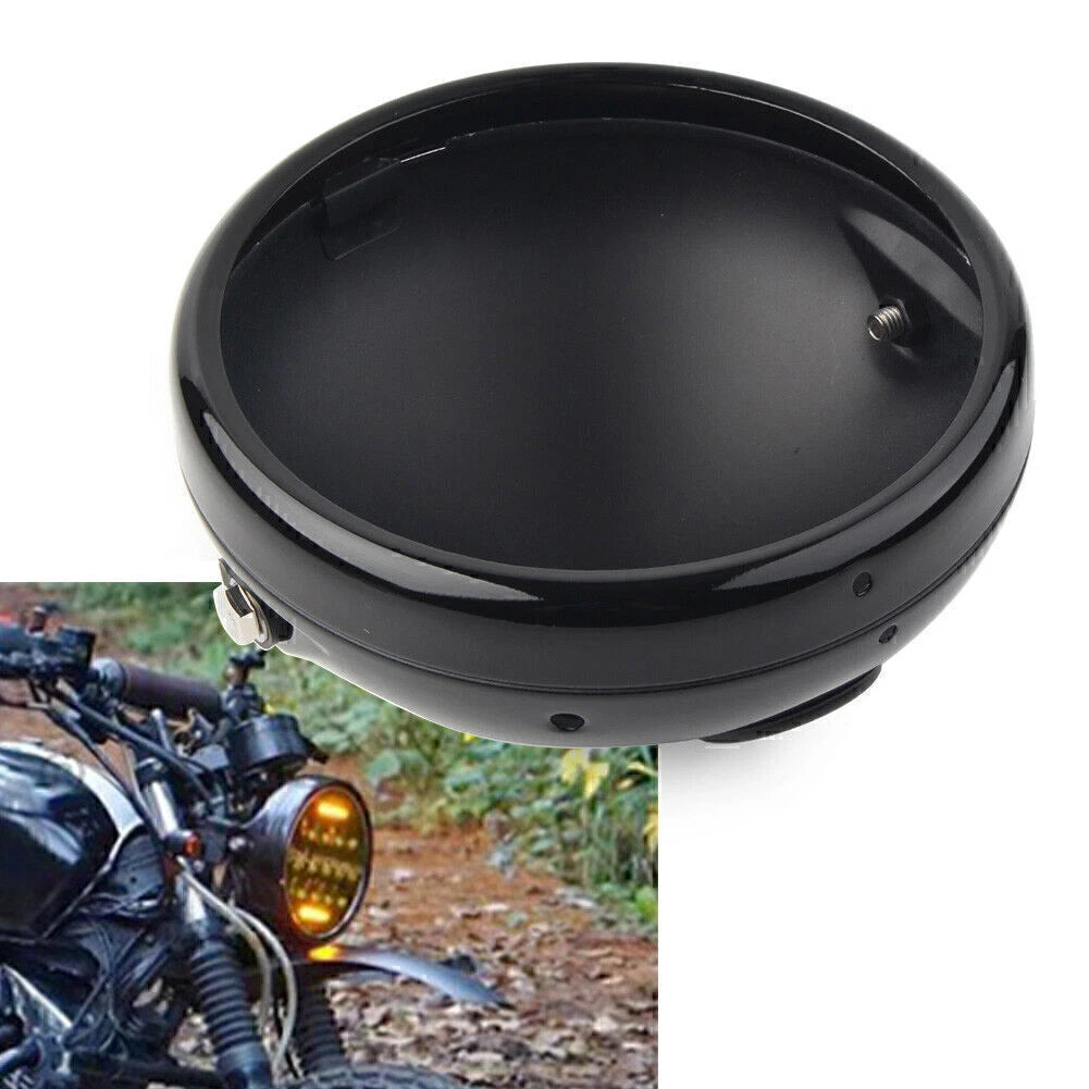 7" Front LED Headlight Mounting Housing Bracket for Motorcycle
