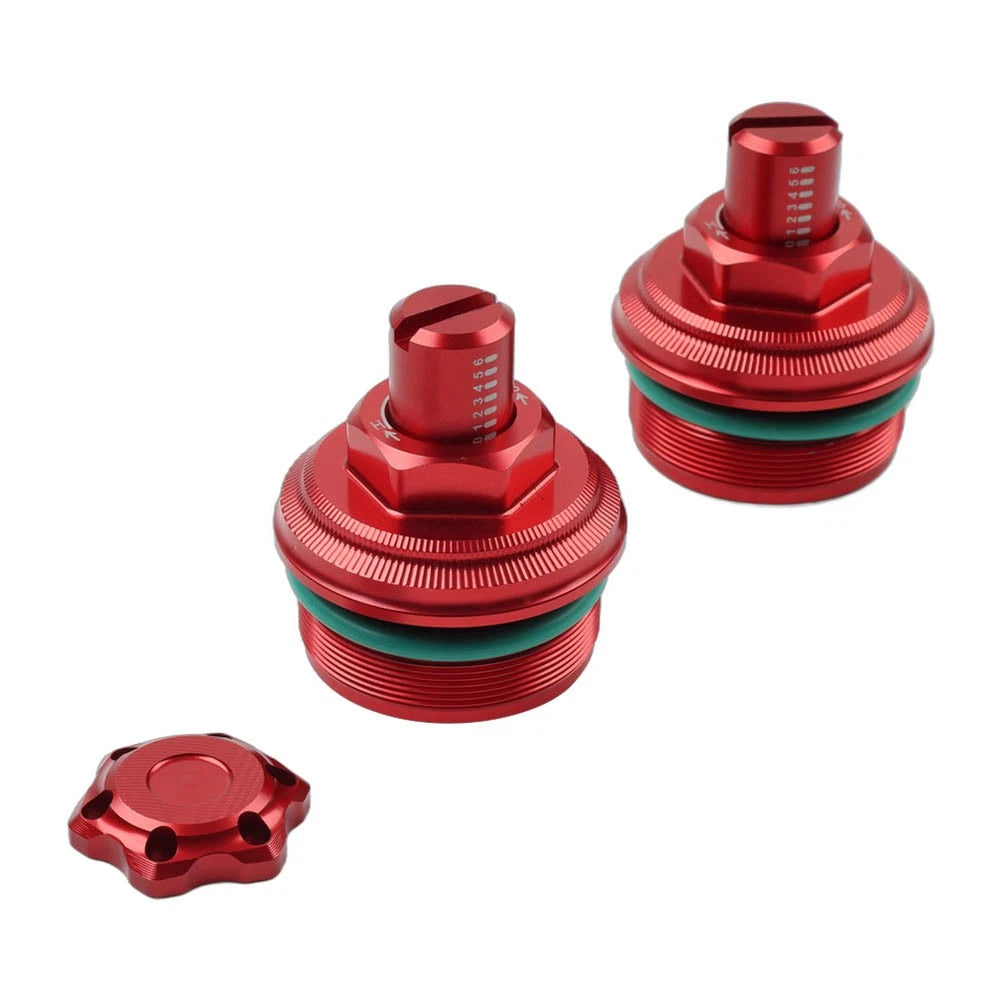 Preload Adjuster Fork Bolt Cap Screw Red for Yamaha YZF-R3 MT-03 (2019–2023)