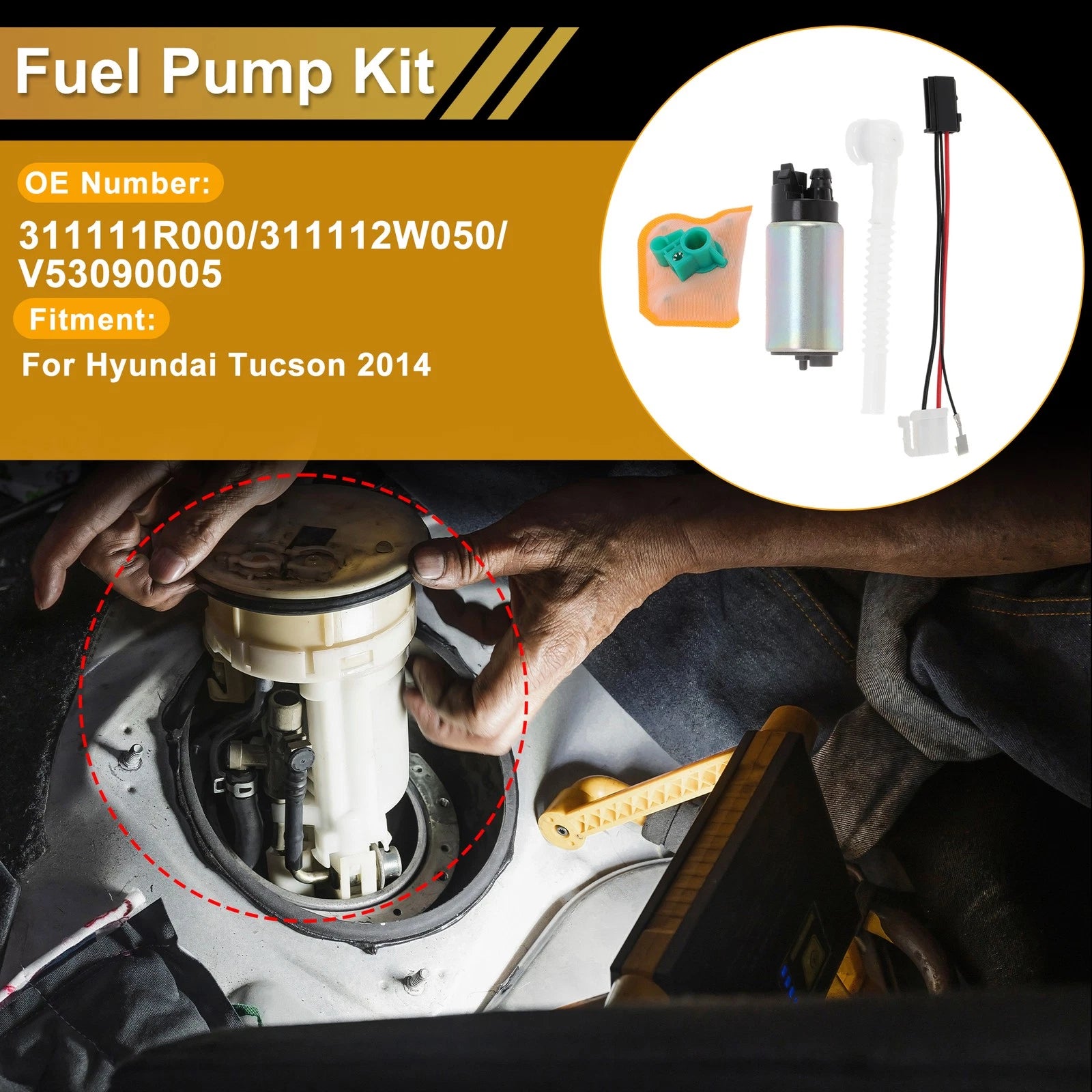 Fuel Pump Replacement for Hyundai Tucson (2014–2019) Metal