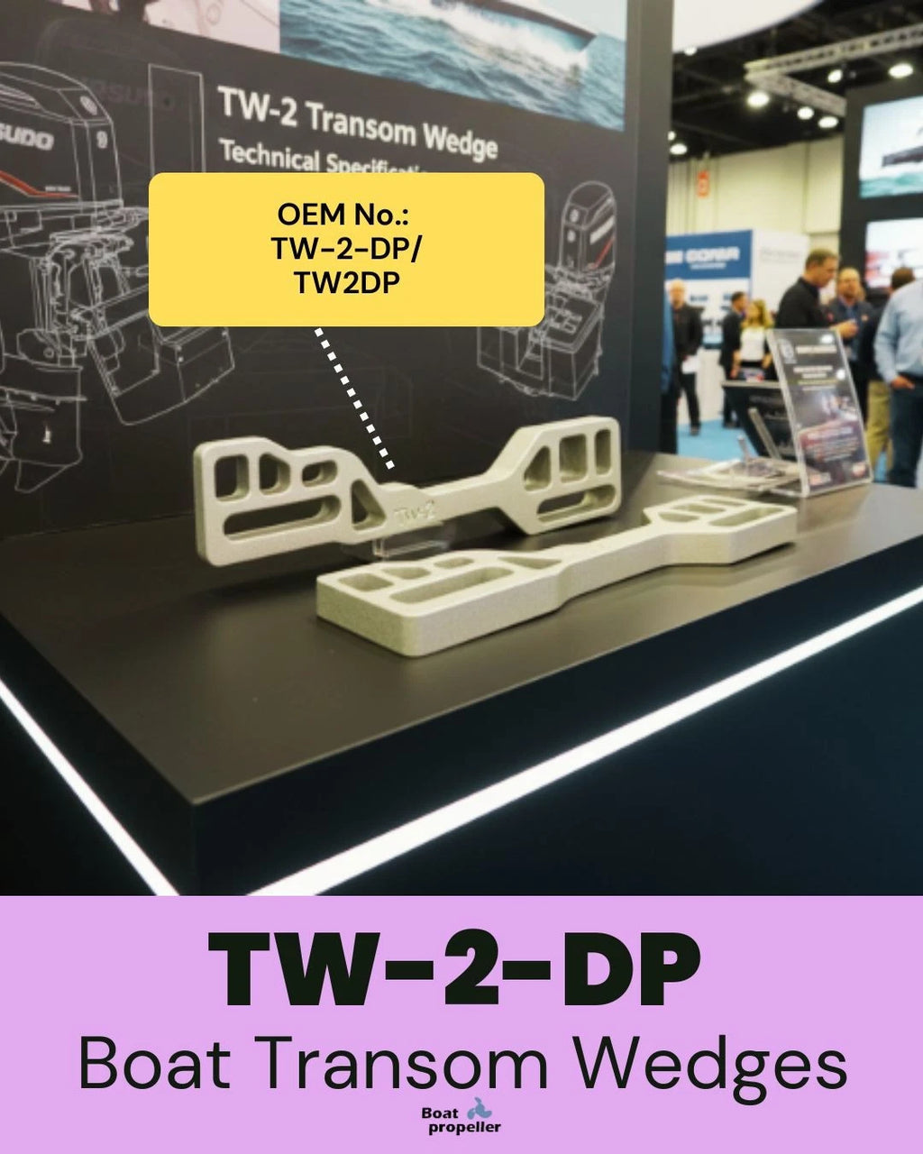 Transom Wedges TW-2-DP Pair for All Brands 4-Bolt Patterns