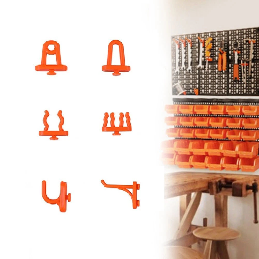 Wall-Mounted Storage Rack for Garage Organizer with 10 Hooks