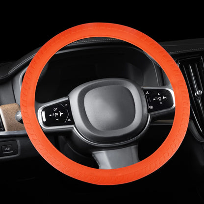 Steering Wheel Cover for Universal Cars (14.6" / 37cm) - Orange