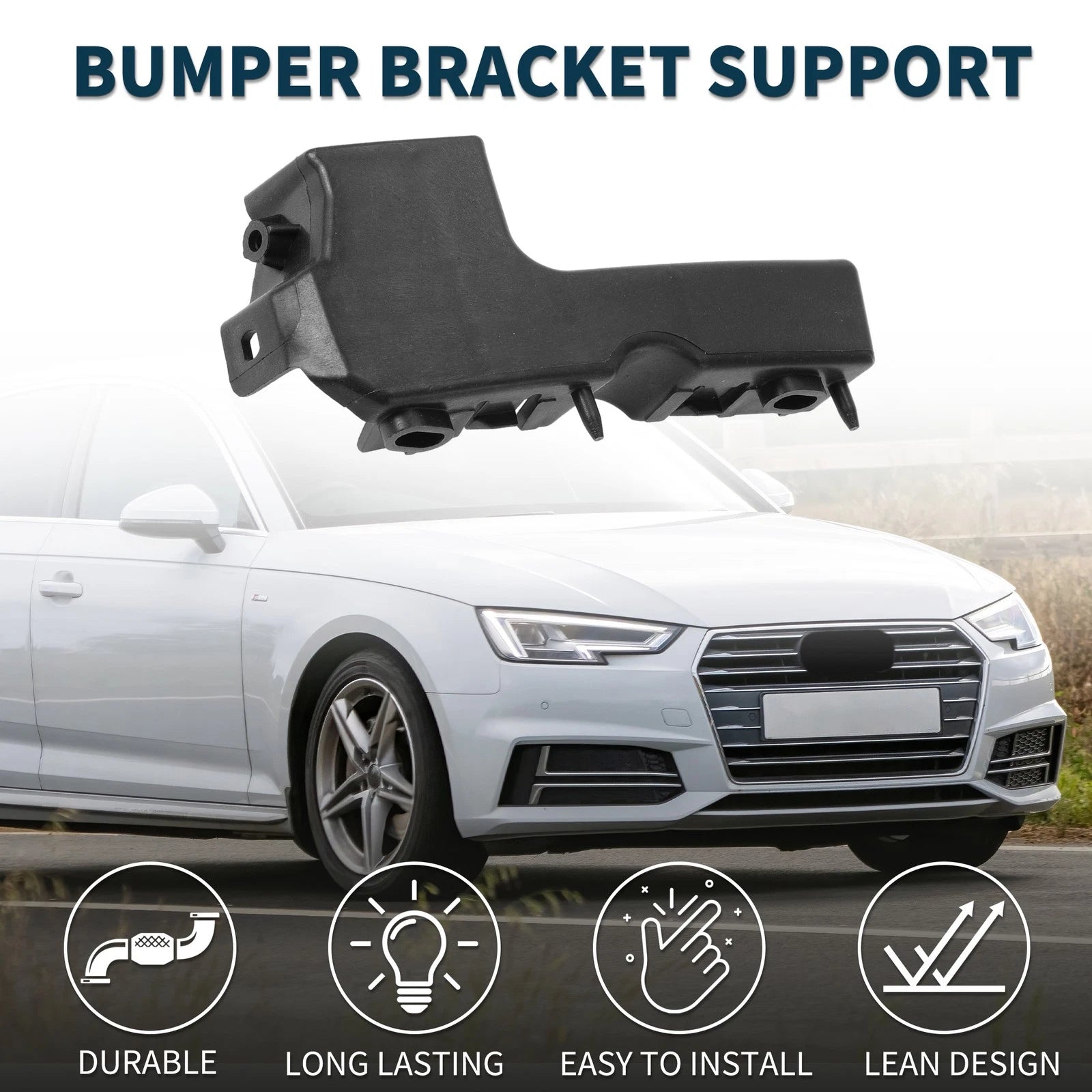 Right Front Bumper Retainer Bracket for Audi A4 B7 (2004–2008)