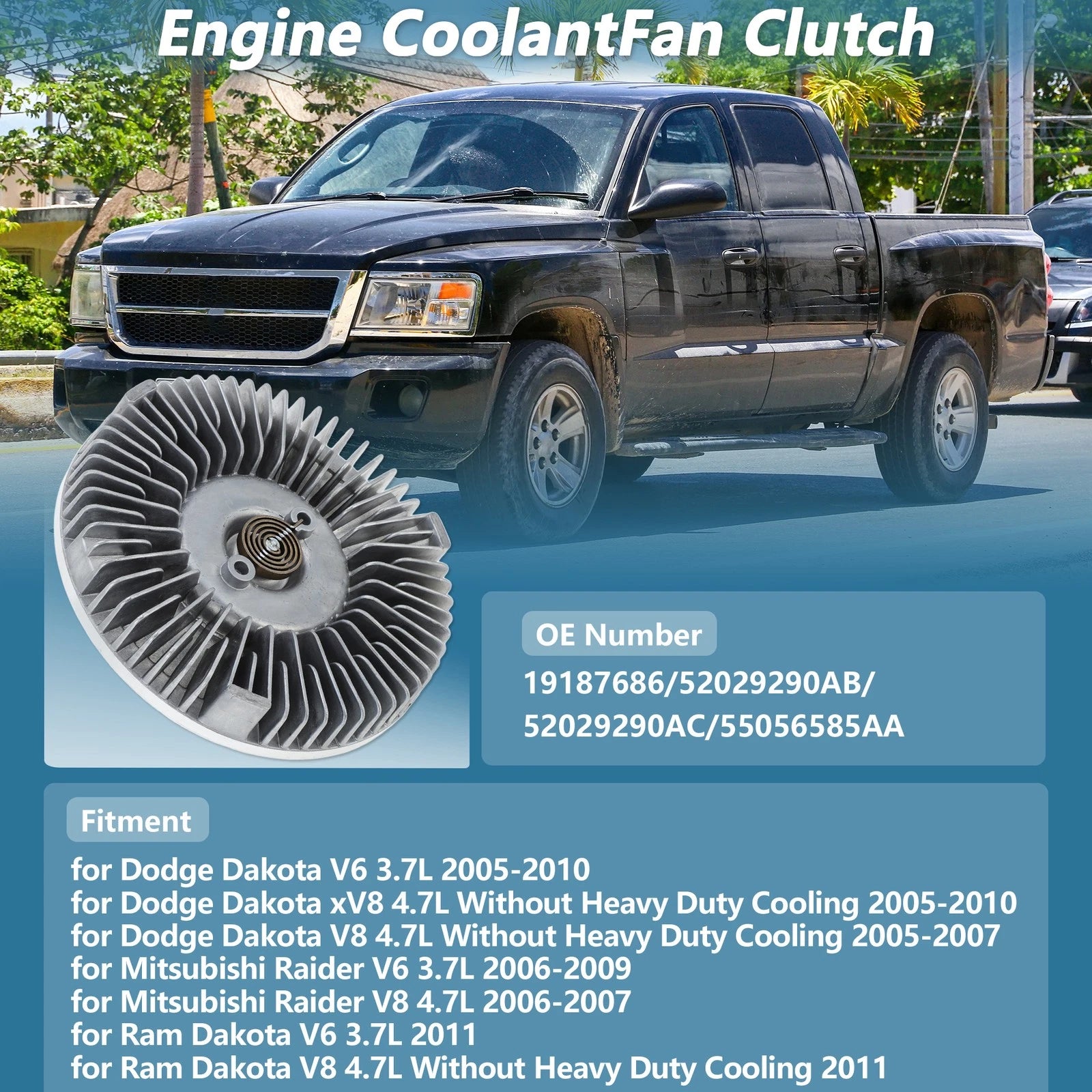 Cooling Fan Clutch Replacement for Dodge Dakota and Ram Dakota (2005–2011)