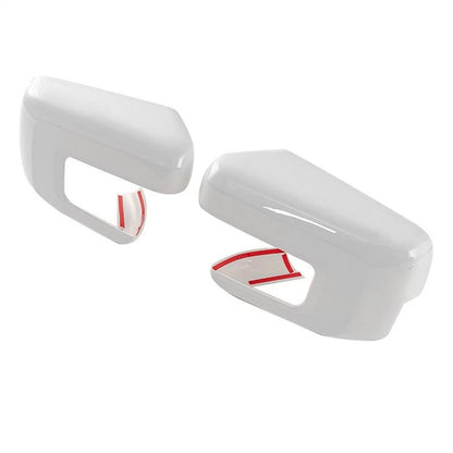 White Mirror Covers Overlays for Ford F150 (2021–2026)