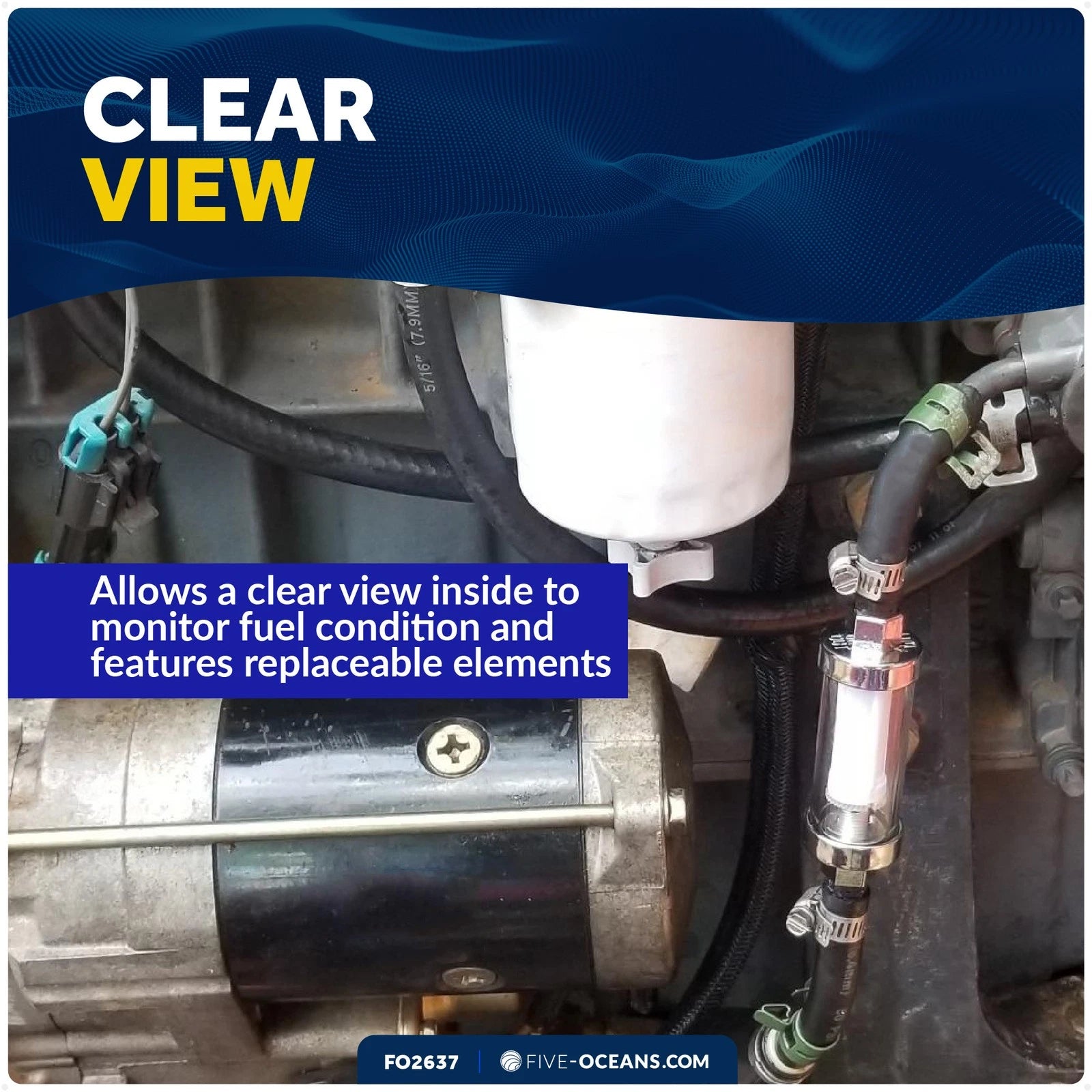 In-Line Fuel Filter for Five Oceans FO2637