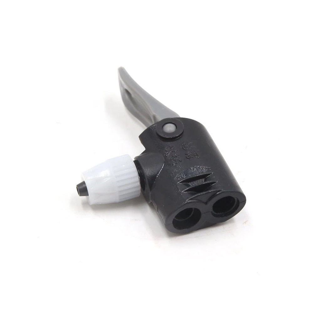 Dual Head Pump Hose Adapter Connector for Bike Bicycle (2 Pack) (Black)
