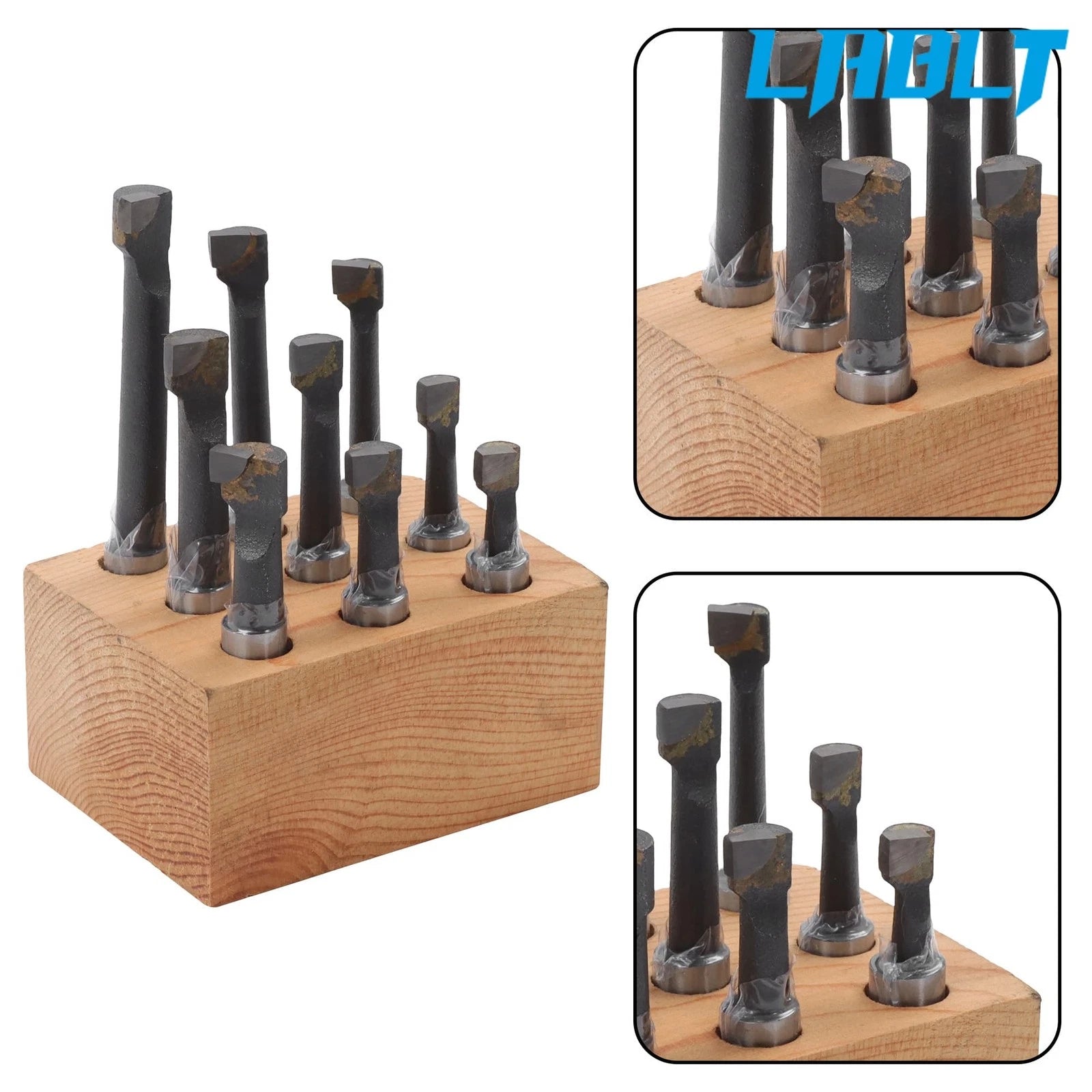 9Pc Carbide Tipped Boring Bars Kit for Bench Lathe (Professional Use)