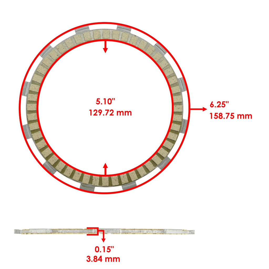 Clutch Friction Plates Kit Replacement for Honda Goldwing GL1500 (1988–1996)