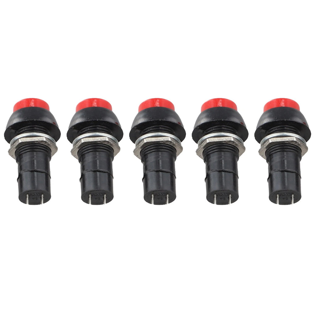 5 Pack Self Locking Push Button Switches for DIY Projects