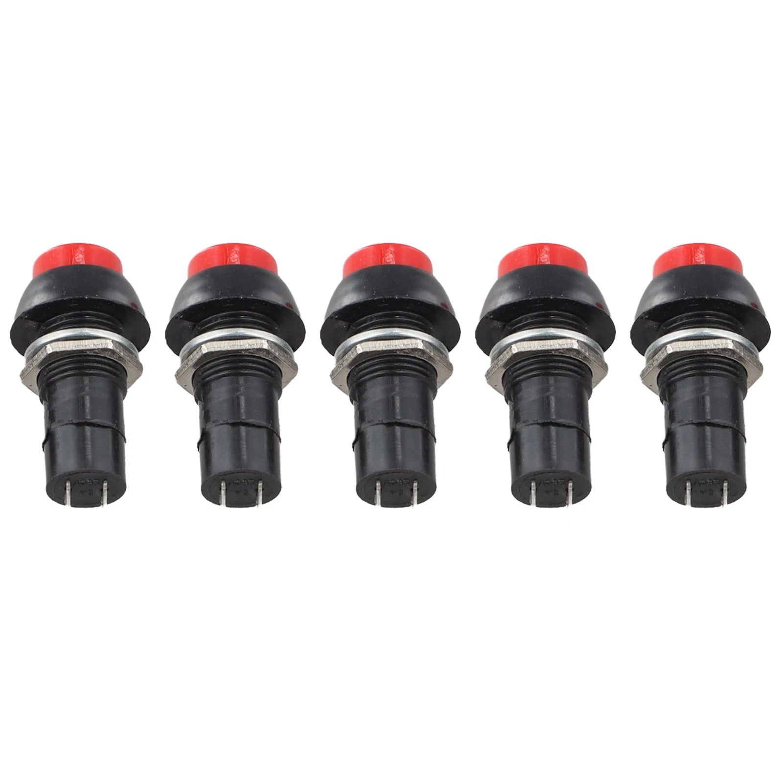 5 Pack Self Locking Push Button Switches for DIY Projects