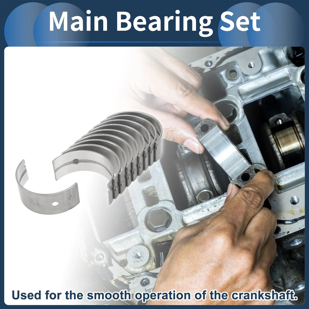 Main Bearing Set Replacement for Toyota 4Runner (1983–2006) Metal 10 Pcs
