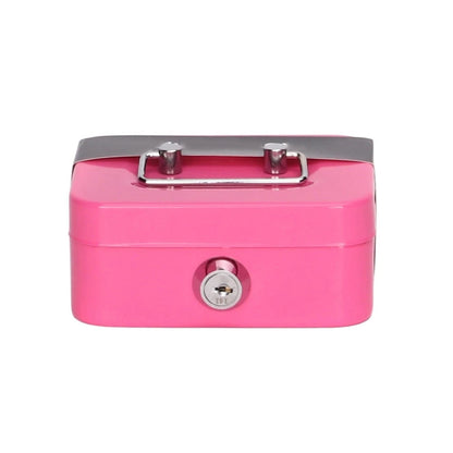 Compact Metal Cash Box with Key Lock for Secure Cash Storage