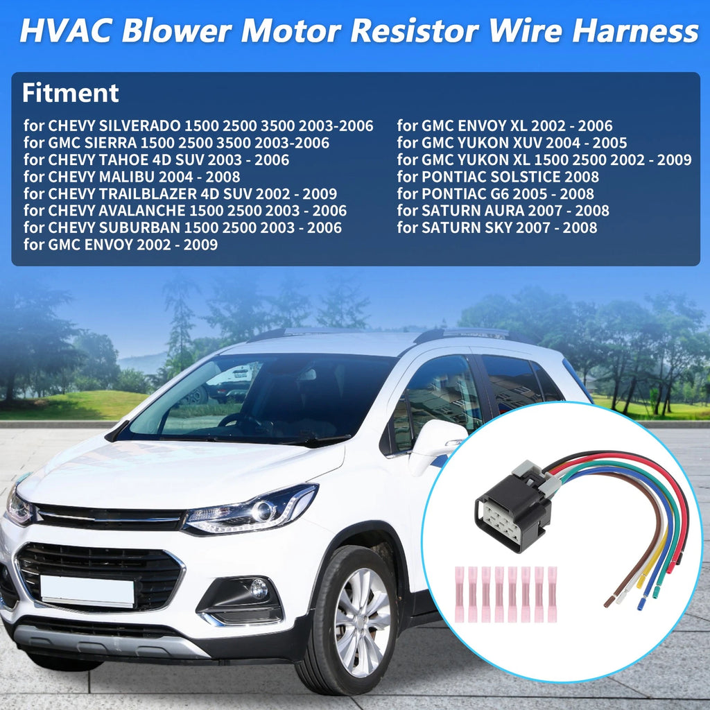 HVAC Blower Motor Resistor Wire Harness for Chevy GMC (2015–2019)