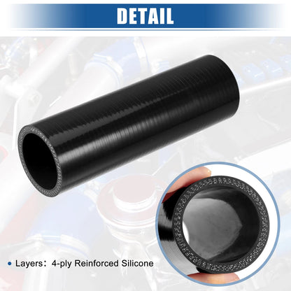 Silicone Reducer Hose Coupler 1.5" ID x 6" Length Black for Intercooler